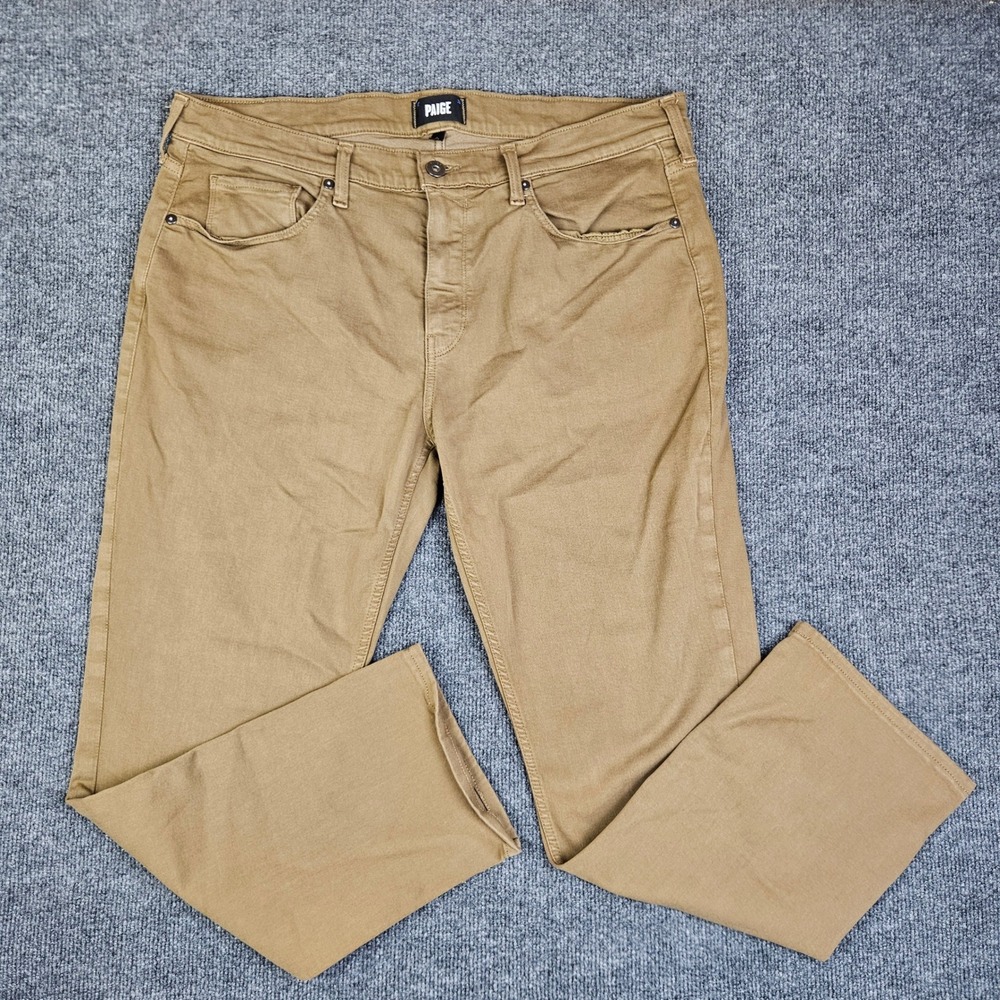 PAIGE Federal Jeans Men 36x29 Slim Straight Tan Straight‎ Leg Casual Pants